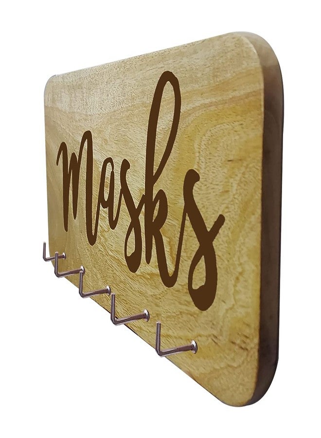 Nutcase Solid Wood Face Mask Holder For Wall Masks Organizer for Home Office Entrance - Made in India - Image 5